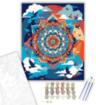 Számfestő Égbolt Mandala Felhőkkel és Madarakkal - számfestő készlet - 80×100 cm (Keret nélkül) (crea6517-80X100-KN)