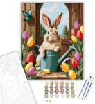  Nyuszi a Locsolókannában - számfestő készlet - 40×50 cm (Keretre feszítve)