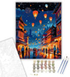  Diwali Éjszakai Ünneplés - számfestő készlet - 60×70 cm (Keret nélkül)