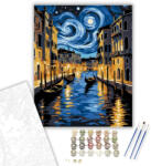  Csillagfényes Velencei Álmok - számfestő készlet - 40×50 cm (Keretre feszítve)