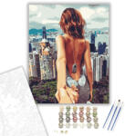  Város a Domboldalról - számfestő készlet - 40×50 cm (Keretre feszítve)