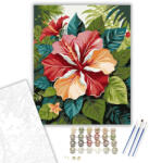 Számfestő Trópusi Hibiszkusz Mandala - számfestő készlet - 40×50 cm (Keretre feszítve) (crea6509-40X50-KF)