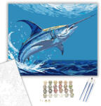  Kardhal az Óceánban - számfestő készlet - 40×50 cm (Keretre feszítve)