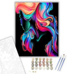  Absztrakt Szívárvány Haj - számfestő készlet - 40×50 cm (Keretre feszítve)