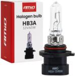 AMiO Bec Halogen HB3A, tip 9005XS, 12V 65W, faza lunga, scurta, contacte laterale (04520)