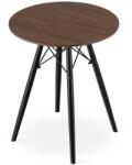 LEOBERT Masa stil scandinav, Artool, rotund, MDF si lemn, maro rustic, 60x73 cm (3577_1)