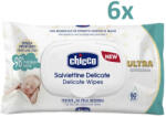 Chicco Ultra Soft&Pure univerzális nedves törlőkendő, illatmentes, MEGA CSOMAG, 6x60 db