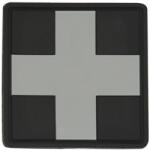 M-Tac Patch - emblemă medicală M-Tac Medic Cross Square PVC - Black/Grey