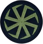 TM Patch - emblemă Simbol Slav - rozetă cu 8 brațe 75 x 75 mm - Green