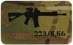M-Tac Patch - emblemă M-Tac AR-15 223/5, 56 Laser Cut - Multicam/Black