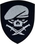 TM Patch - emblemă Beret Skull 65 x 80 mm - White