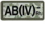 M-Tac Patch - emblemă M-Tac cu grupa sanguină AB (IV) Rh- PVC - MM14