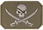 Mil-Tec Patch - emblemă Mil-Tec 3D Pirate Skull - Olive