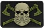 M-Tac Patch - emblemă M-Tac Bearded Skull 3D PVC - Black/Olive