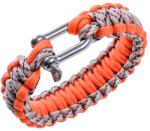 BCB Brățară Paracord BCB 9 inch cu sistem de închidere tip pin lock dublu - Orange/Tan