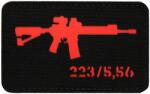M-Tac Patch - emblemă M-Tac AR-15 223/5, 56 Laser Cut - Black/Red