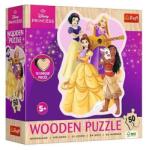 Trefl 50 db-os Wooden Contour Fa Puzzle - Disney Princess - Lovely Princess (20257) (20257)