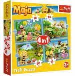 Trefl 4 az 1-ben puzzle (12, 15, 20, 24 db-os) - Maja a méhecske (34356) (34356)