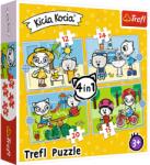 Trefl 4 az 1-ben puzzle (12, 15, 20, 24 db-os) - Kiscicák története (34372) (34372)
