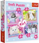 Trefl 4 az 1-ben puzzle (35, 48, 54, 70 db-os) - Cuki cicák (34396) (34396)