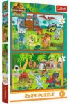 Trefl 2 x 24 db-os puzzle - Jurassic World - Kicsi dínók (34437) (34437)