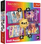Trefl 4 az 1-ben puzzle (35, 48, 54, 70 db-os) - Rainbow High divatbabák (34614) (34614)