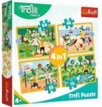 Trefl 4 az 1-ben puzzle (35, 48, 54, 70 db-os) - A Treflik család kalandjai (34623) (34623)