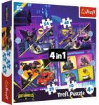 Trefl 4 az 1-ben puzzle (35, 48, 54, 70 db-os) - Batwheels (34658) (34658)