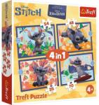 Trefl 4 az 1-ben puzzle (35, 48, 54, 70 db-os) - Lilo és Stitch - Hawaii nyaralás (34666) (34666)