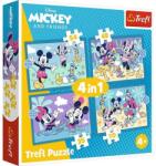 Trefl 4 az 1-ben puzzle (35, 48, 54, 70 db-os) - Mickey egér és barátai (34669) (34669)