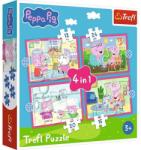 Trefl 4 az 1-ben puzzle (12, 15, 20, 24 db-os) - Peppa malac (34672) (34672)