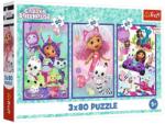 Trefl 3 x 80 db-os puzzle - Gabi babaháza - Színes kalandok (34882) (34882)