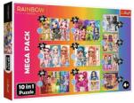 Trefl 10 az 1-ben puzzle (20, 35, 48 db-os) Mega Pack - Rainbow High (96000) (96000)