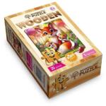 Wooden City 20 db-os fa puzzle - Bájos rókacsalád (CH99058-SV) (CH99058-SV)
