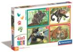 Clementoni 4 az 1-ben Szuper színes puzzle (12, 16, 20, 24 db-os) - Állatok (21532) (21532)