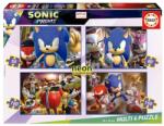 Educa 4 az 1-ben puzzle (50, 80, 100, 150) - Fluoreszkáló - Sonic Prime (19631) (19631)