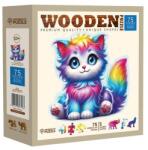 Wooden City 75 db-os fa puzzle - Fantázia cica (HE0206-M) (HE0206-M)