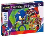 Ravensburger 3 x 49 db-os puzzle - Sonic (05695) (05695)
