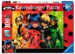 Ravensburger 100 db-os XXL puzzle - Miraculous - Katicabogár és Fekete Macska (12004172) (12004172)