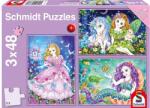 Schmidt Spiele 3 x 48 db-os puzzle - Princess Fairy and Mermaid (56376) (56376)
