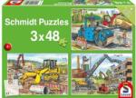 Schmidt Spiele 3 x 48 db-os puzzle - My Favorite Construction Vehicles (56520) (56520)