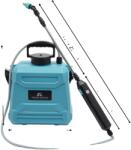  Akkus permetező, állítható fúvóka, teleszkópos pálca, kék