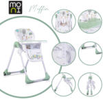 Moni Muffin multifunkciós etetőszék - Menta - pepita