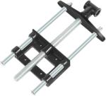  Univerzális satu, kézi működtetésű, tartós szerkezet, fekete és ezüst