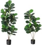  Hegedűlevelű fügefa, tartós anyag, kül- és beltéri használatra, zöld, 120 cm