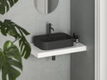 RAVAK Ceramic Slim Shelf R 55 kerámiamosdó matt fekete (XJX0D155004) - ravakdepo