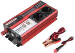  Power Inverter, 4 USB töltőport, LED kijelző, EU