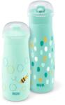 Nuk Mini-Me Műanyag Gyerek Kulacs készlet 2 darabos 300 /450 ml - Menta mintás (10225336) (10225336)