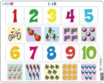 Dino Puzzle Educativ cu Numere Dino 1-10, 10 piese (115404) Puzzle