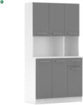  Hatajtós szekrény, fehér/grafit, PELION NEW